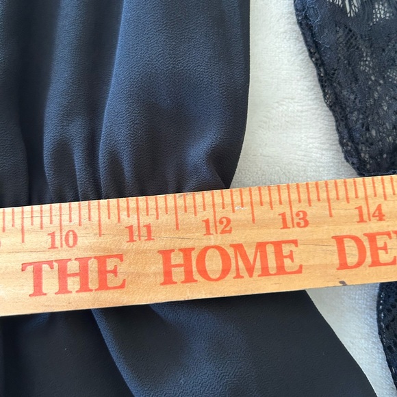 Cotton Candy Black Lace Romper with bell sleeve. Size Small.  007 - Picture 3 of 11